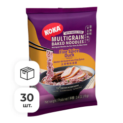 Лапша быстрого приготовления со вкусом утки Перпл Koka, пачка 65 г х 30 шт