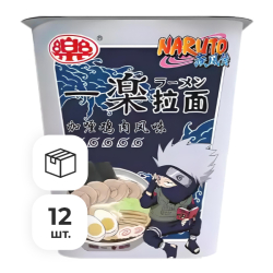 Лапша быстрого приготовления со вкусом курицы и карри Naruto, стакан 100 г х 12 шт