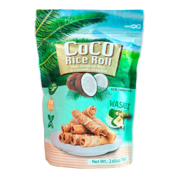 Кокосовые роллы Coco Rice со вкусом васаби Kaset, 75 г