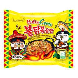 Лапша быстрого приготовления Hot Chicken со вкусом курицы и кукурузы Samyang, пачка 130 г Лапша быстрого приготовления Hot Chicken со вкусом курицы и кукурузы Samyang, пачка 130 г