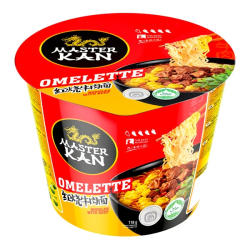 Лапша быстрого приготовления со вкусом омлета и говядины Master Kan, чашка 110 г