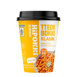 Рисовые клёцки ттокпокки Hipokki в сладко-остром соусе GoodPokki, стакан 120 г Рисовые клёцки ттокпокки Hipokki в сладко-остром соусе GoodPokki, стакан 120 г