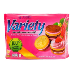 Печенье Variety с клубничным кремом Vfoods, 260 г