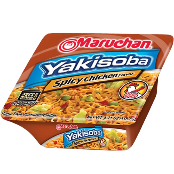 Лапша быстрого приготовления Yakisoba куриный аромат со специями Maruchan, чашка 116,6 г
