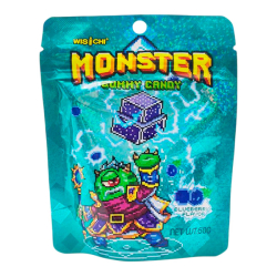 Жевательные конфеты Monster со вкусом черники Wisichi, пачка 50 г