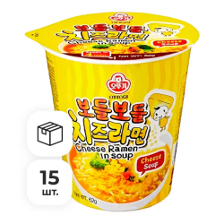 Лапша быстрого приготовления со вкусом сыра Ottogi, стакан 62 г х 15 шт