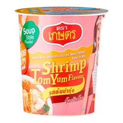 Лапша быстрого приготовления бобовая со вкусом Том Ям Kaset, стакан 35 г