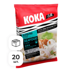 Лапша быстрого приготовления со вкусом морепродуктов Силк Koka, пачка 70 г х 20 шт