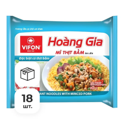 Лапша быстрого приготовления пшеничная Hoang gia со вкусом свинины Vifon, пачка 120 г х 18 шт