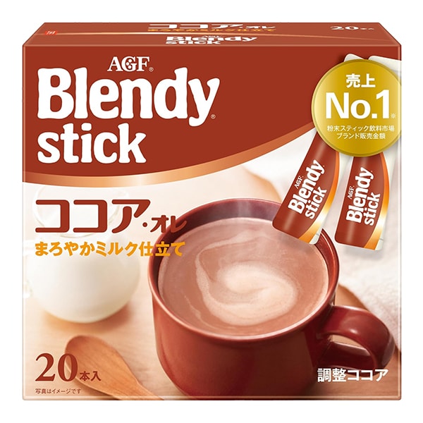 Какао с молоком и сахаром Blendy stick AGF, 10,3 г х 20 шт