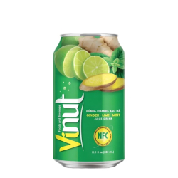 Напиток со вкусом мяты, лайма и имбиря Vinut, 330 мл