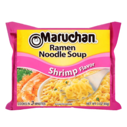 Лапша быстрого приготовления Ramen со вкусом креветки Maruchan, пачка 85 г