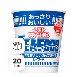 Лапша быстрого приготовления со вкусом морепродуктов Nissin, стакан 60 г х 20 шт