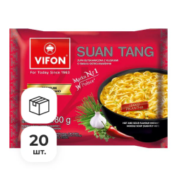 Лапша быстрого приготовления Суан Тан Премиум Vifon, пачка 80 г х 20 шт