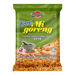 Лапша быстрого приготовления Ми Горенг Креветочная в соусе самбал Ibumie, пачка 80 г Лапша быстрого приготовления Ми Горенг Креветочная в соусе самбал Ibumie, пачка 80 г