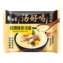 Лапша быстрого приготовления со вкусом супа из свиных костей BaiXiang, пачка 113 г