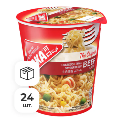 Лапша быстрого приготовления со вкусом говядины Ориджинал Koka, стакан 70 г х 24 шт