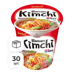 Лапша быстрого приготовления Kimchi Ramen со вкусом кимчи Samyang, стакан 70 г х 30 шт