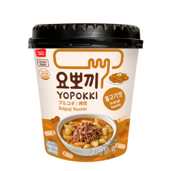 Рисовые клёцки ттокпокки со вкусом Пулькоги Yopokki, стакан 118 г Рисовые клёцки ттокпокки со вкусом Пулькоги Yopokki, стакан 118 г