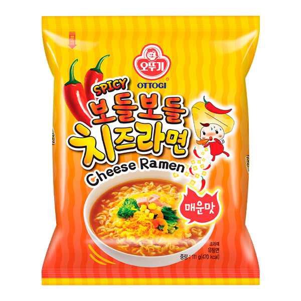 Лапша быстрого приготовления со вкусом острого сыра Ottogi, пачка 111 г