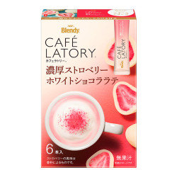 Кофе растворимый с клубникой и белым шоколадом Латте Blendy AGF, 9,4 г х 6 п