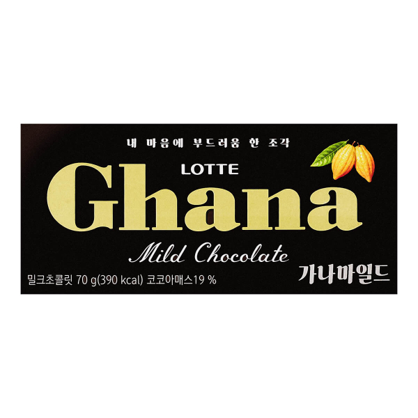 Мягкий шоколад Ghana Lotte, 70 г