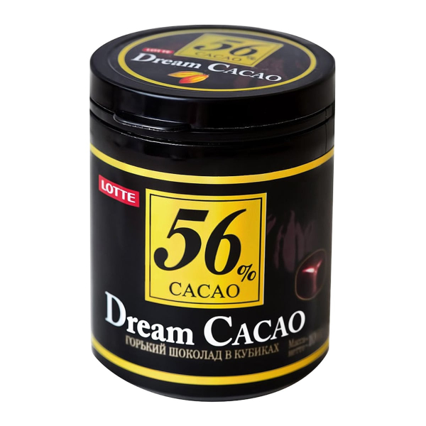 Горький шоколад в кубиках Dream Cacao 56% Lotte, 106 г