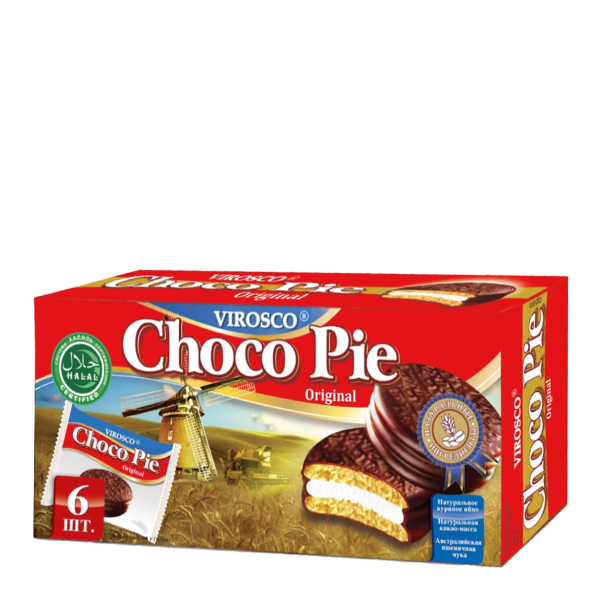 Печенье Choko Pie Virosco, 168 г (28 г х 6 шт)