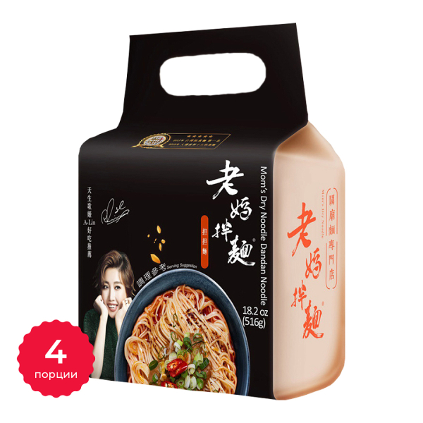 Лапша быстрого приготовления сухая сычуаньская пряная Mom’s Dry Noodle, пачка 404 г
