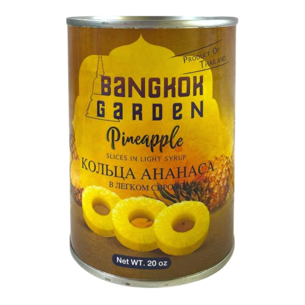 Кольца ананаса в сиропе Bangkok Garden, 565 г