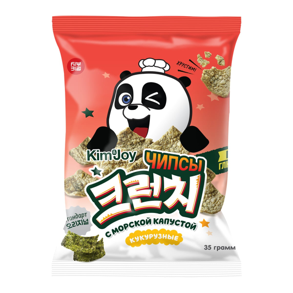 Чипсы кукурузные с морской капустой Kim&Joy, 35 г