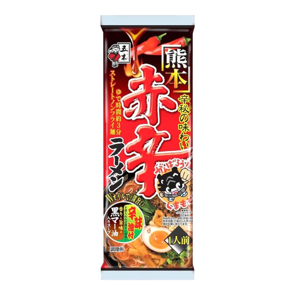 Лапша тонкоцу-рамен Kabushiki с острым куриным бульоном Itsuki, пачка 166 г
