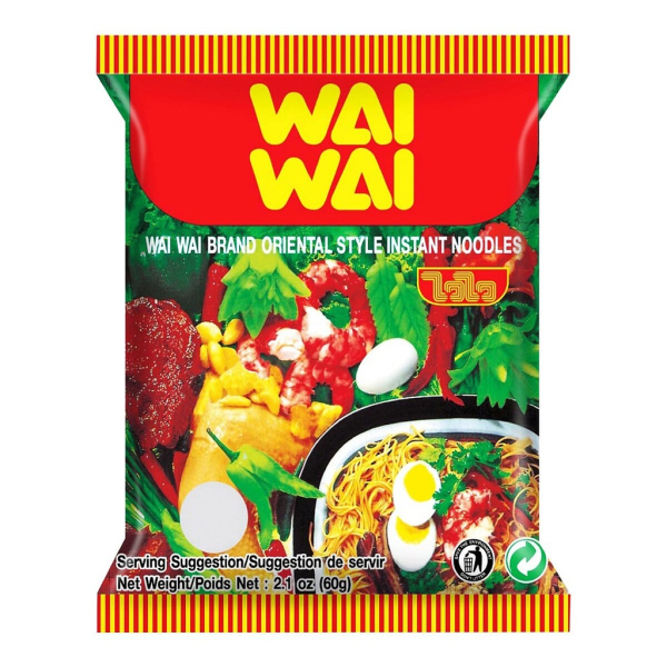 Лапша быстрого приготовления в восточном стиле Wai Wai, пачка 60 г