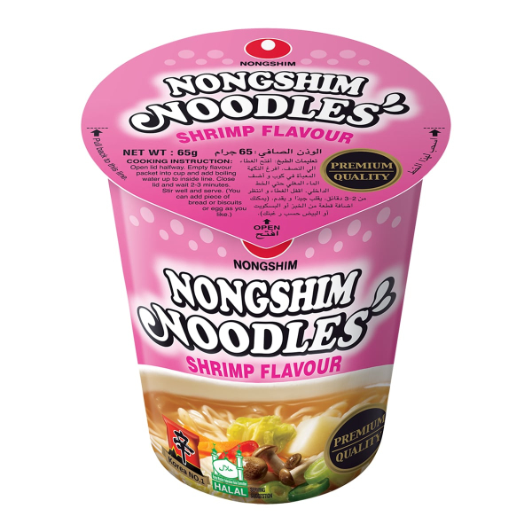 Лапша быстрого приготовления Nongshim с креветками, стакан 65 г