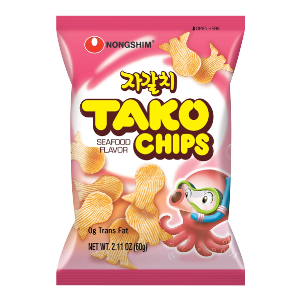 Чипсы Тако с морепродуктами Nongshim, 60 г