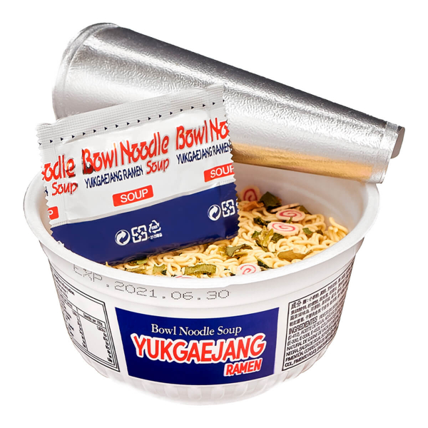 Лапша быстрого приготовления Юккедян острая со вкусом говядины Samyang, чашка 86 г