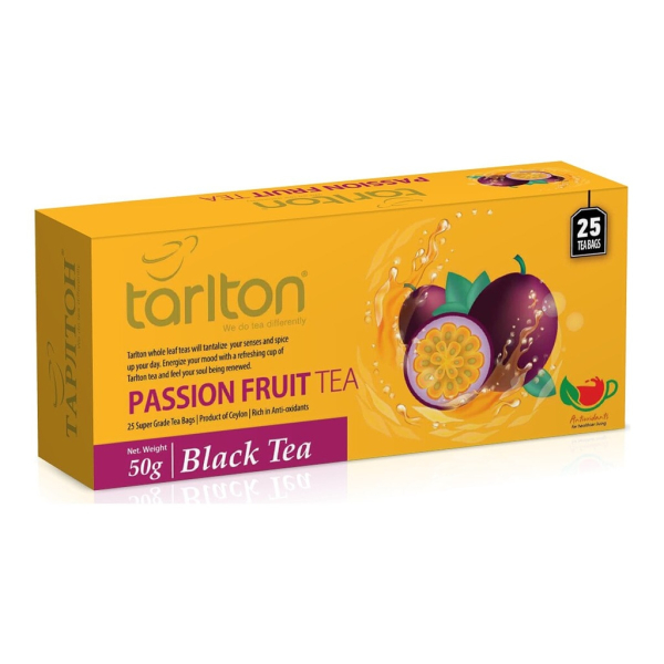 Чай черный пакетированный со вкусом маракуйи Tarlton, 50 г