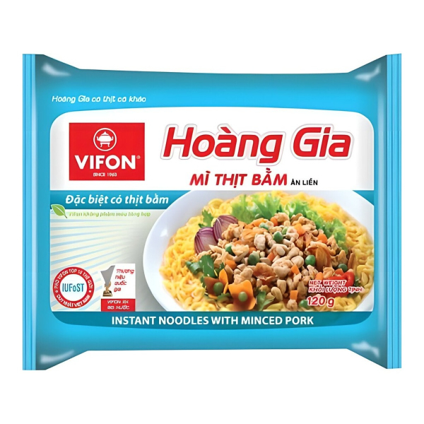 Лапша быстрого приготовления пшеничная Hoang Gia со вкусом свинины Vifon, пачка 120 г