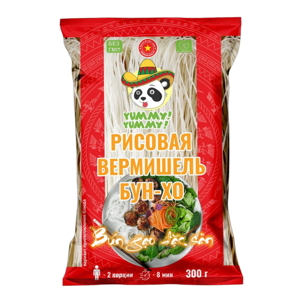 Вермишель рисовая Bun Yummy-yummy, пачка 300 г