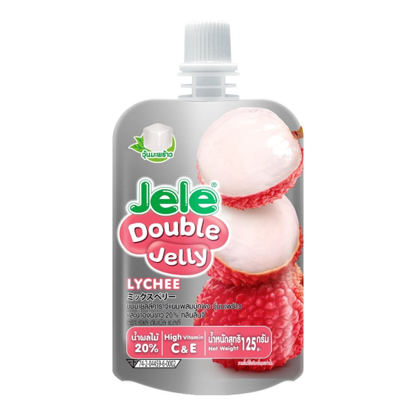Желе Double Jelly с кокосовой мякотью и вкусом личи Jele, 125 г