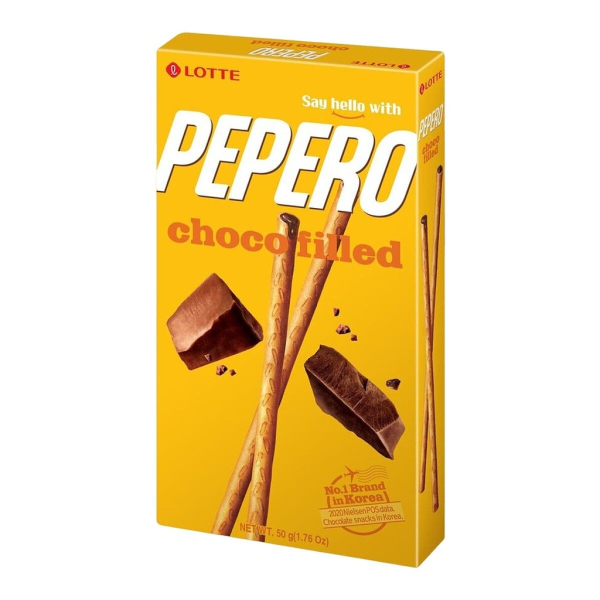 Соломка Pepero Choco Filled наполненная шоколадом Lotte, 50 г