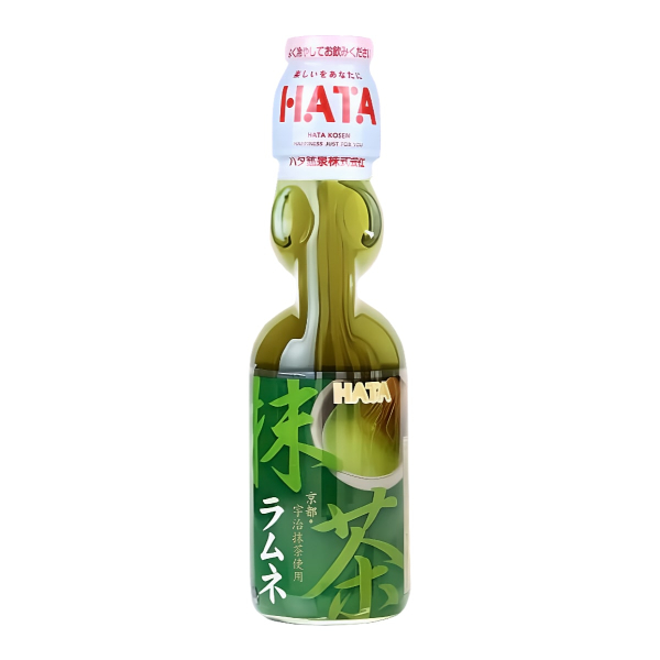 Напиток газированный Ramune со вкусом зеленого чая матча Hata Kosen, 200 мл
