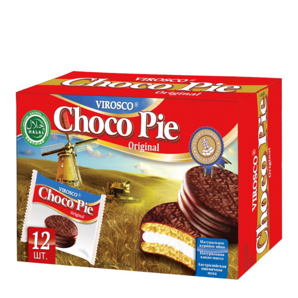 Печенье Choco Pie Virosco, 336 г (28 г х 12 шт)