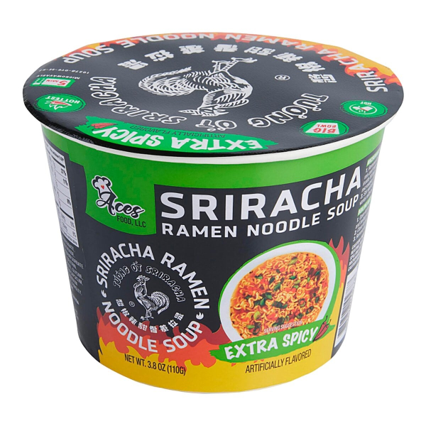 Лапша быстрого приготовления очень острая Sriracha, чашка 110 г