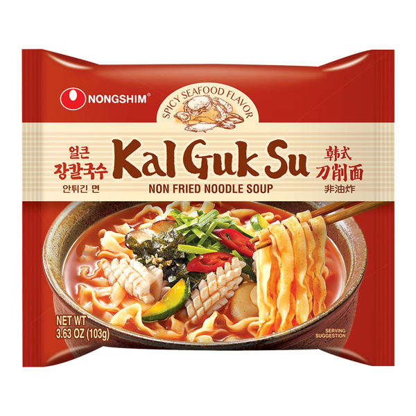 Лапша быстрого приготовления КальКукСу Nongshim острая, пачка 103 г
