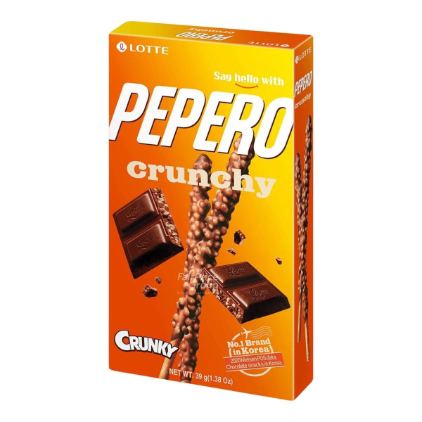Соломка Pepero Crunky в шоколадной глазури Lotte, 39 г