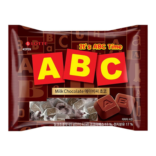 Молочный шоколад ABC Lotte, 72 г